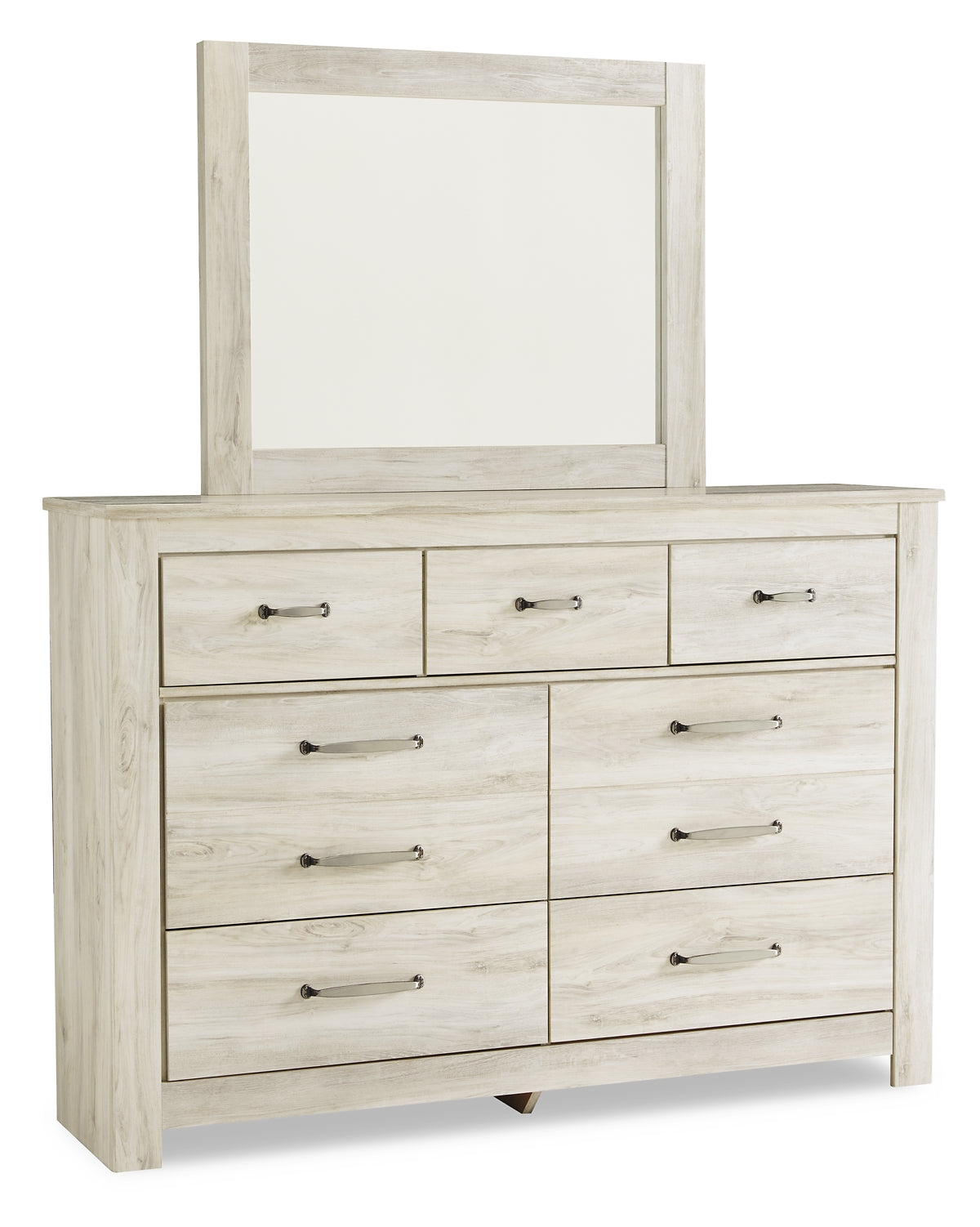 Bellaby Panel Headboard With Mirrored Dresser