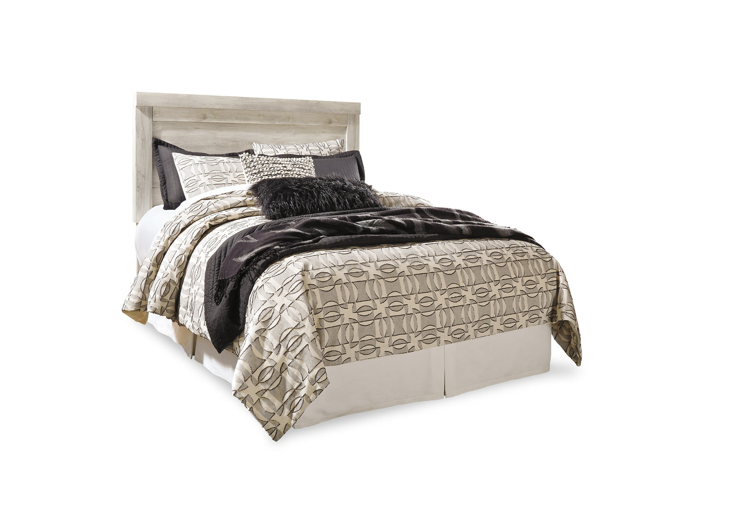 Bellaby Panel Headboard With Mirrored Dresser