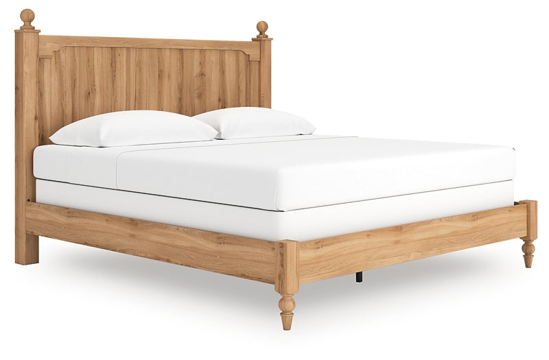 Aleaport King Panel Bed with Mirrored Dresser