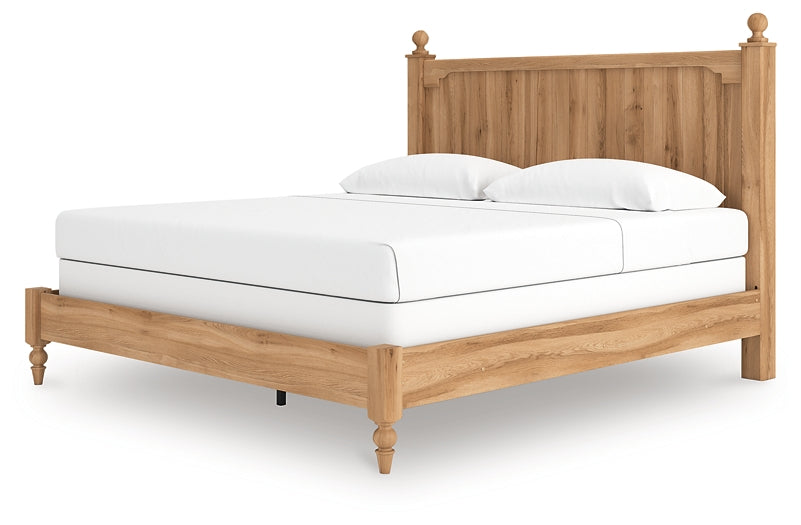 Aleaport King Panel Bed with Mirrored Dresser