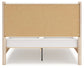 Cadmori Queen Upholstered Panel Bed with Mirrored Dresser and Nightstand