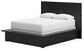 Londer Queen Panel Bed with Mirrored Dresser and Nightstand
