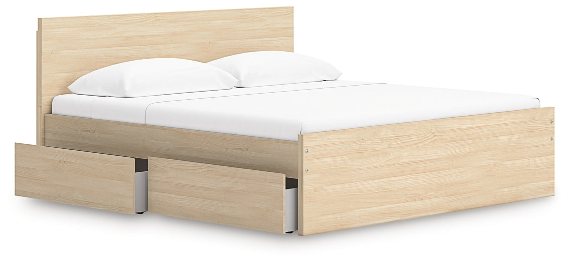 Ashley Express - Onita King Panel Platform Bed with 1 Side Storage