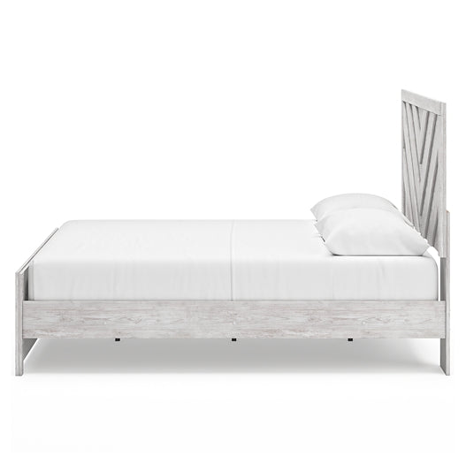 Cayboni Queen Panel Bed with Mirrored Dresser and Chest
