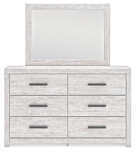 Cayboni Twin Panel Bed with Mirrored Dresser, Chest and Nightstand