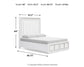 Chalanna Queen Upholstered Storage Bed with Mirrored Dresser and Chest