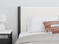 Cadmori Full Upholstered Panel Bed, Dresser and Mirror