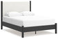 Cadmori Queen Upholstered Panel Bed, Dresser, Mirror, Chest and Nightstand