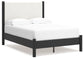 Cadmori Full Upholstered Panel Bed, Dresser, Mirror and Nightstand