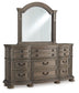 Ardenfield Queen Upholstered Sleigh Bed, Dresser, Mirror, Chest and Nightstand