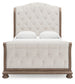 Ardenfield Queen Upholstered Sleigh Bed, Dresser, Mirror, Chest and Nightstand