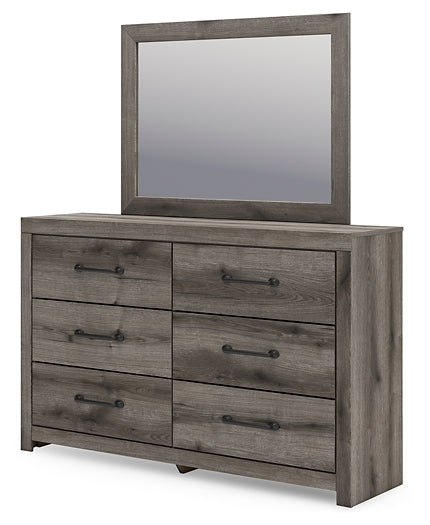 Graystorm Full Panel Bed with Storage, Dresser, Mirror, Chest and Nightstand