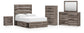 Graystorm Full Panel Bed with Storage, Dresser, Mirror, Chest and Nightstand