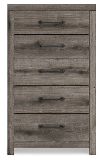 Graystorm Full Panel Storage Bed, Dresser, Mirror, Chest and Nightstand
