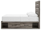 Graystorm Full Panel Bed with Storage, Dresser and Mirror