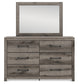 Graystorm Twin Panel Bed with Storage, Dresser, Mirror, Chest and Nightstand