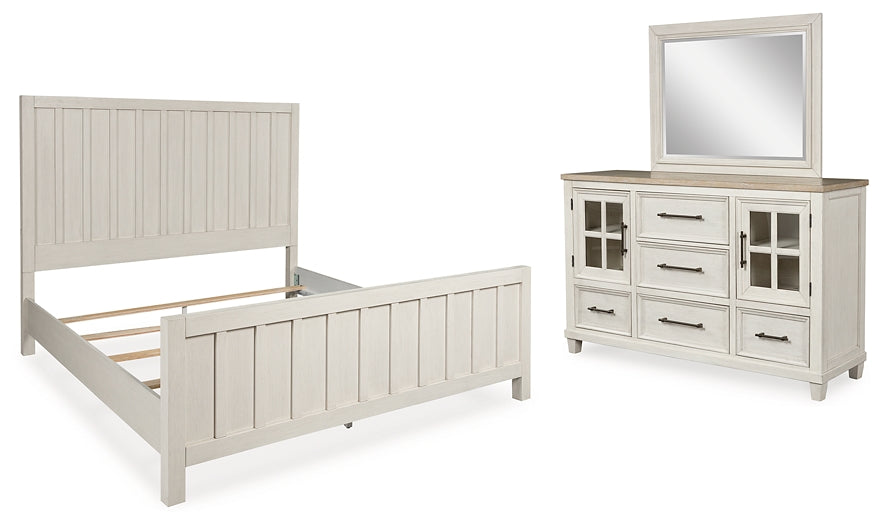 Shaybrock California King Panel Bed, Dresser and Mirror
