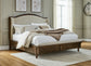 Sturlayne Queen Upholstered Panel Bed, Dresser and Mirror