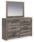 Graystorm Queen Panel Bed, Dresser and Mirror