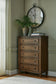 Sturlayne King Upholstered Panel Bed, Dresser, Mirror, Chest and Nightstand