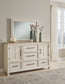 Shaybrock California King Panel Bed with Mirrored Dresser and Chest