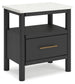 Cadmori King Upholstered Panel Bed, Dresser, Mirror and Nightstand