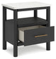 Cadmori King Upholstered Panel Bed, Dresser, Mirror and Nightstand
