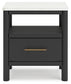 Cadmori King Upholstered Panel Bed, Dresser, Mirror, Chest and Nightstand