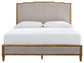 Sharlance California King Upholstered Panel Bed, Dresser and Mirror