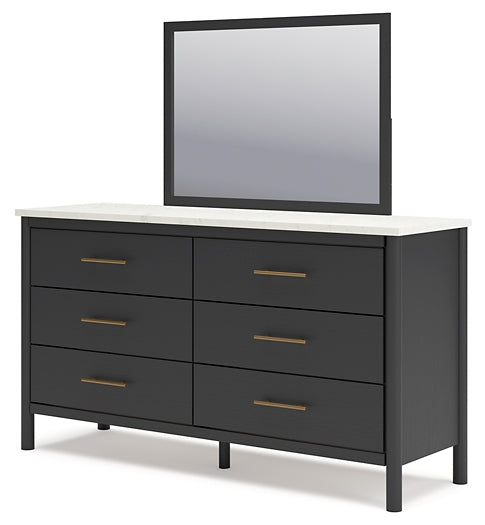 Cadmori Full Upholstered Panel Bed, Dresser, Mirror, Chest and Nightstand