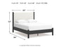 Cadmori Queen Upholstered Panel Bed, Dresser and Mirror