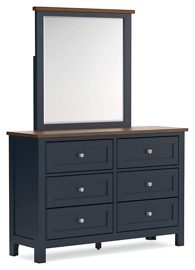 Landocken Twin Panel Bed, Dresser, Mirror and Nightstand