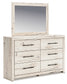 Lawroy Twin Panel Bed with Storage, Dresser and Mirror