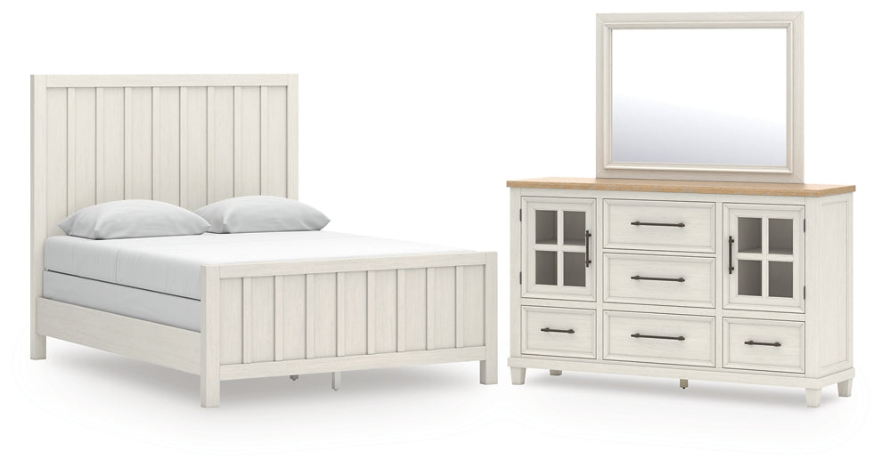 Shaybrock Queen Panel Bed, Dresser and Mirror