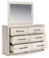 Lawroy King Panel Bed with Storage, Dresser and Mirror