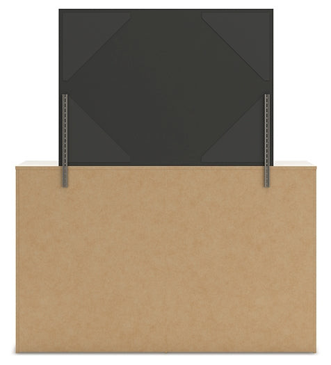 Lawroy King Panel Bed with Storage, Dresser, Mirror and Nightstand