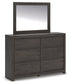 Fraluna King Panel Storage Bed with Mirrored Dresser, Chest and Nightstand