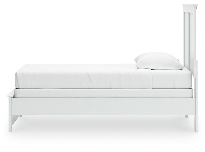 Bostwick Shoals Twin Panel Bed with Mirrored Dresser and Nightstand