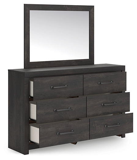 Hollivern Twin Panel Storage Bed with Mirrored Dresser, Chest and Nightstand
