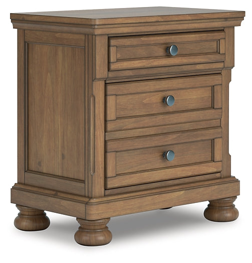 Feddinger California King Storage Sleigh Bed with Mirrored Dresser and Nightstand