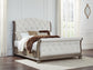 Ardenfield King Upholstered Sleigh Bed, Dresser, Mirror and Nightstand