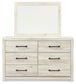 Cambeck Queen Panel Bed with Mirrored Dresser