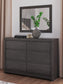 Fraluna King Panel Storage Bed, Dresser and Mirror