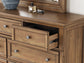 Feddinger California King Storage Sleigh Bed with Mirrored Dresser, Chest and Nightstand