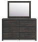 Hollivern Twin Panel Storage Bed, Dresser, Mirror and Nightstand