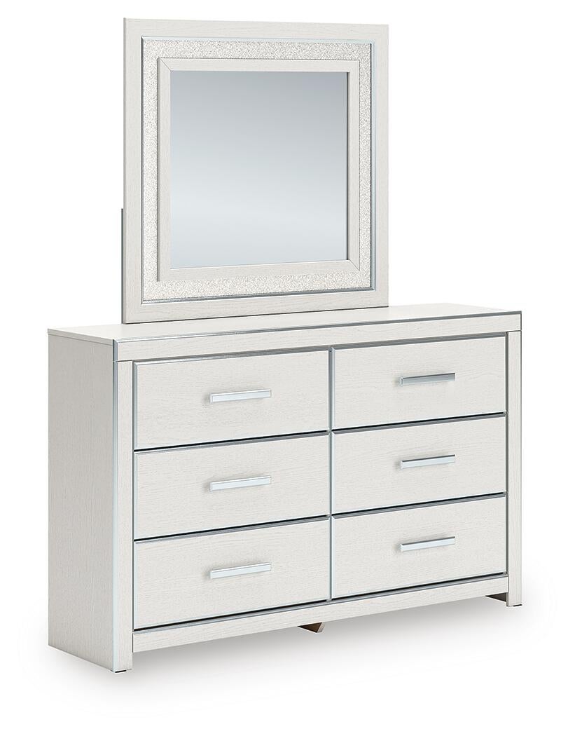 Zuraleus California King Upholstered Bed, Dresser and Mirror