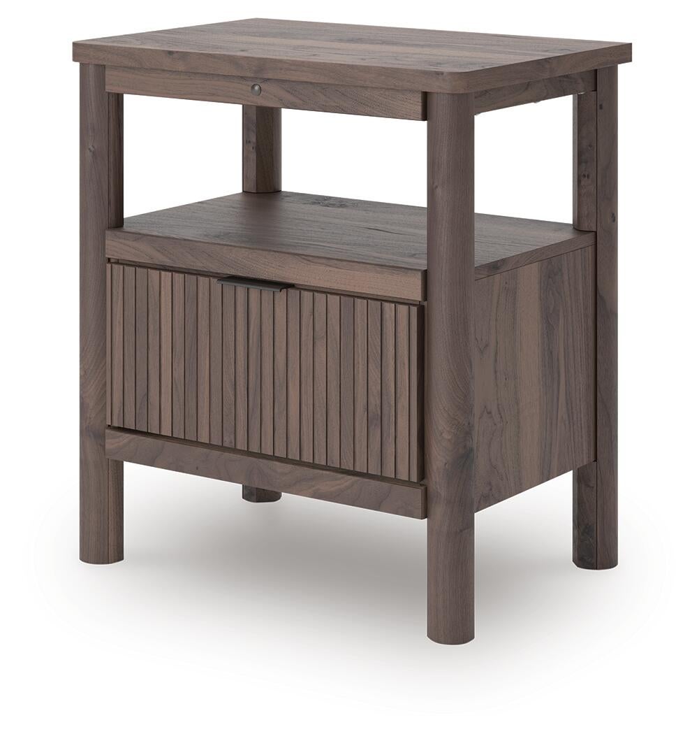 Pamytta Queen Upholstered Panel Bed, Dresser, Mirror, Chest and Nightstand