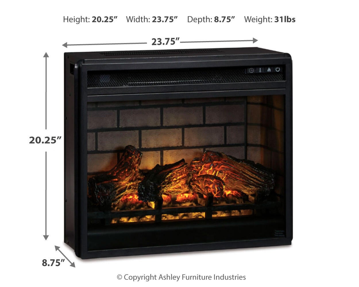 Ashley Express - Willowton 4-Piece Entertainment Center with Electric Fireplace