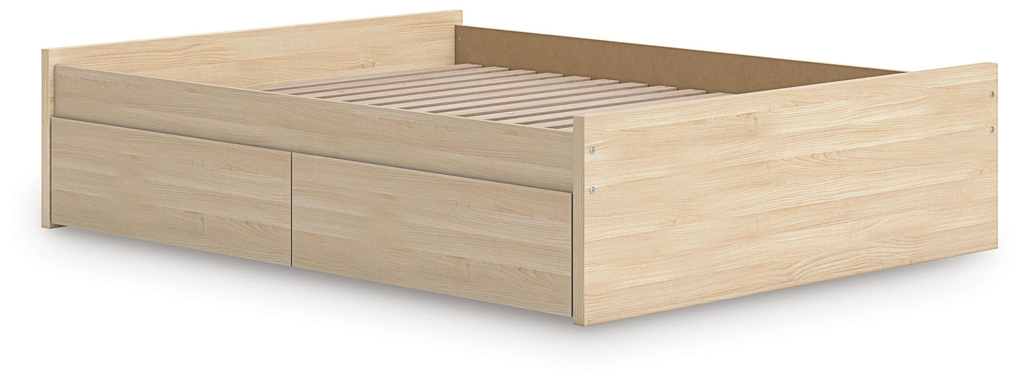 Ashley Express - Onita Queen Platform Bed with 1 Side Storage