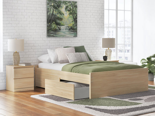 Ashley Express - Onita Queen Platform Bed with 1 Side Storage